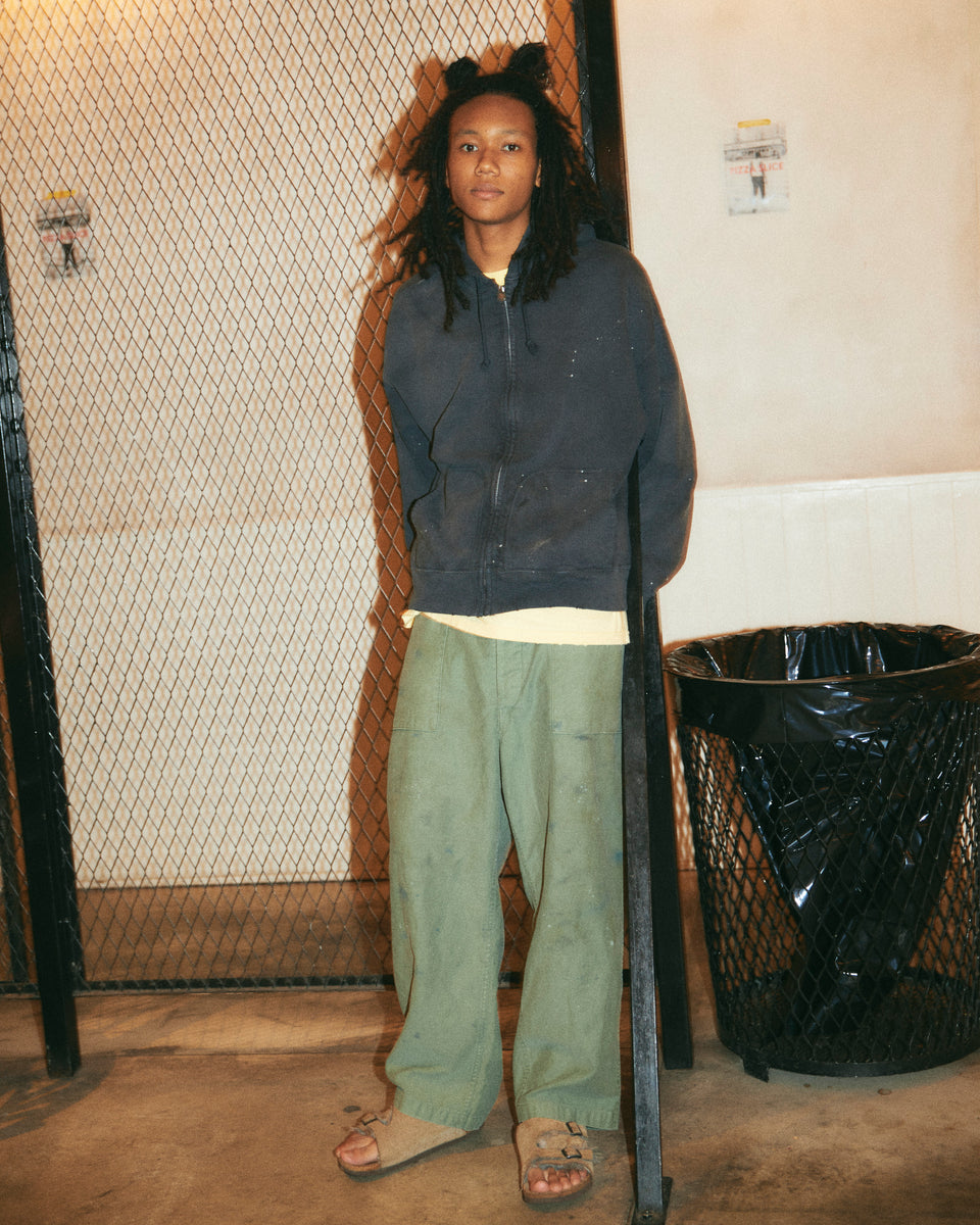 BEAMS × BOW WOW / Exclusive ZIP UP HOODIE . ARMY BAKER PANTS – C30