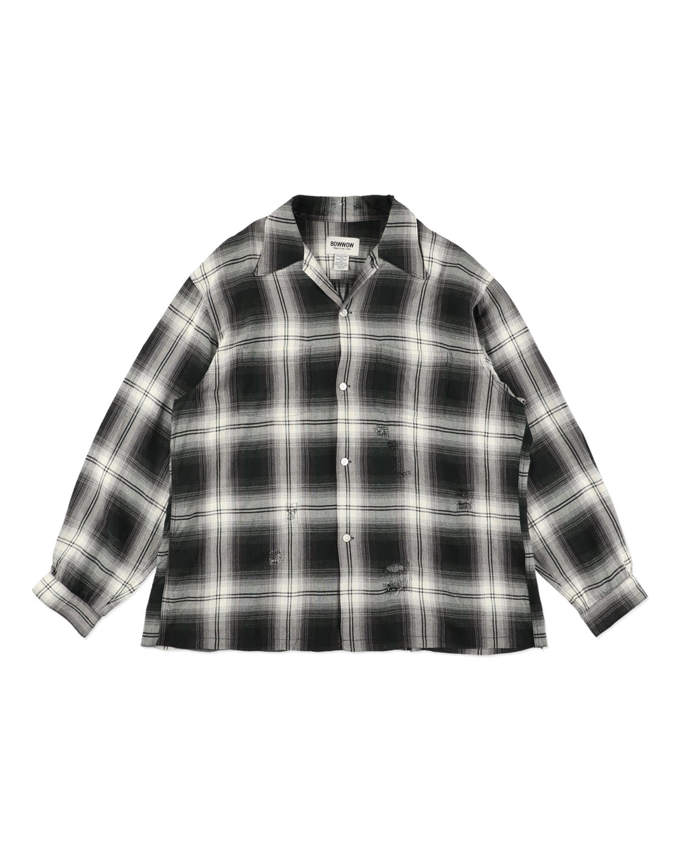 トップス BOW WOW REMADE RAYON PLAID SHIRT AGED REMADE RAYON PLAID SHIRT AGED – C30 - BOW WOW, RECOGNIZE FLAGSHIP SHOP