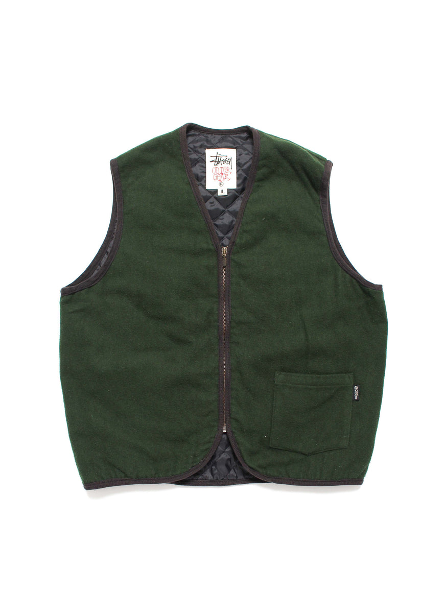 SEDAN ALL-PURPOSE DOWN VEST 緑 M stussy IMG_5558_6a9b5af2-51d0-4967-