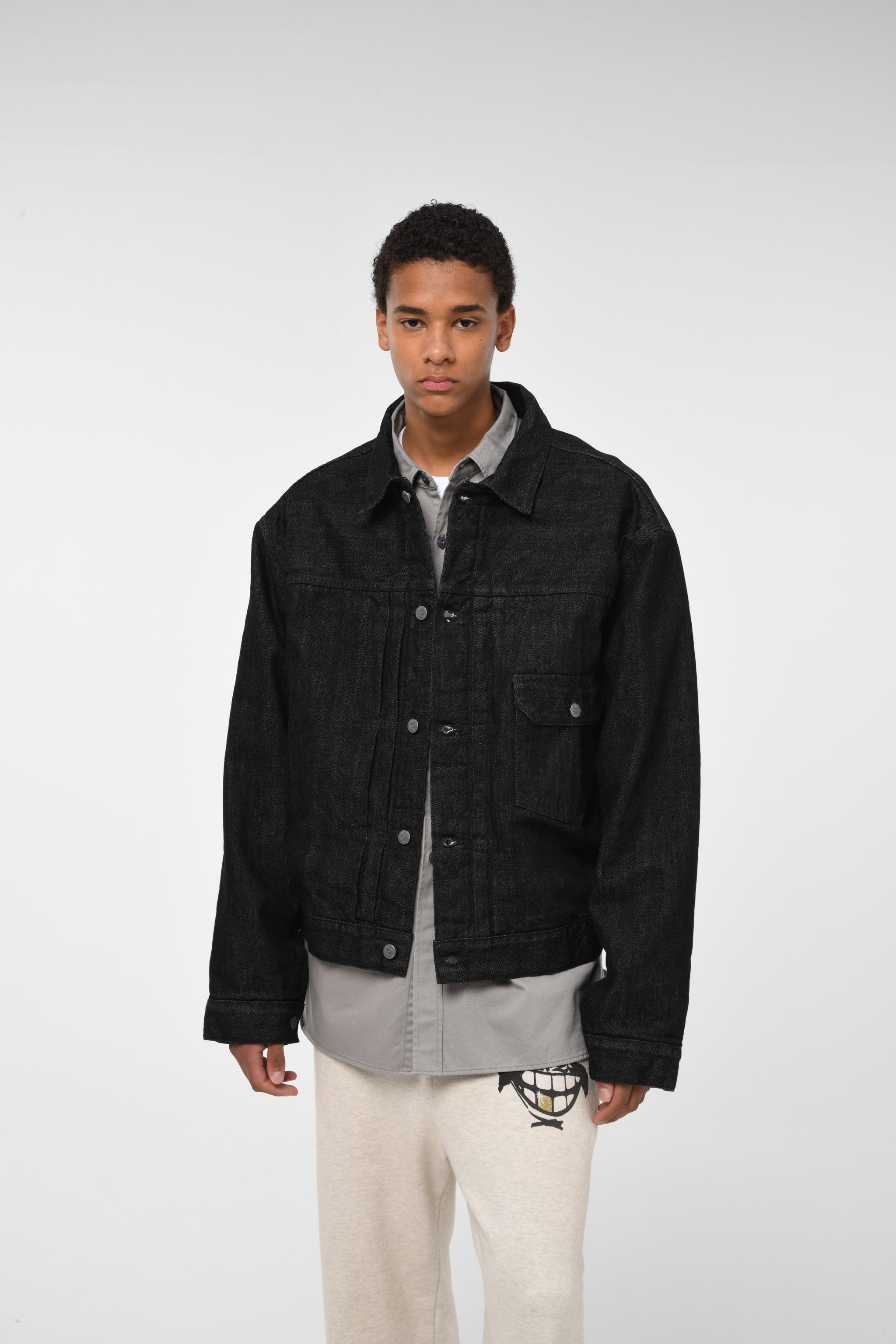 BLANKET LINED BLACK DENIM JACKET – C30 - BOW WOW, RECOGNIZE