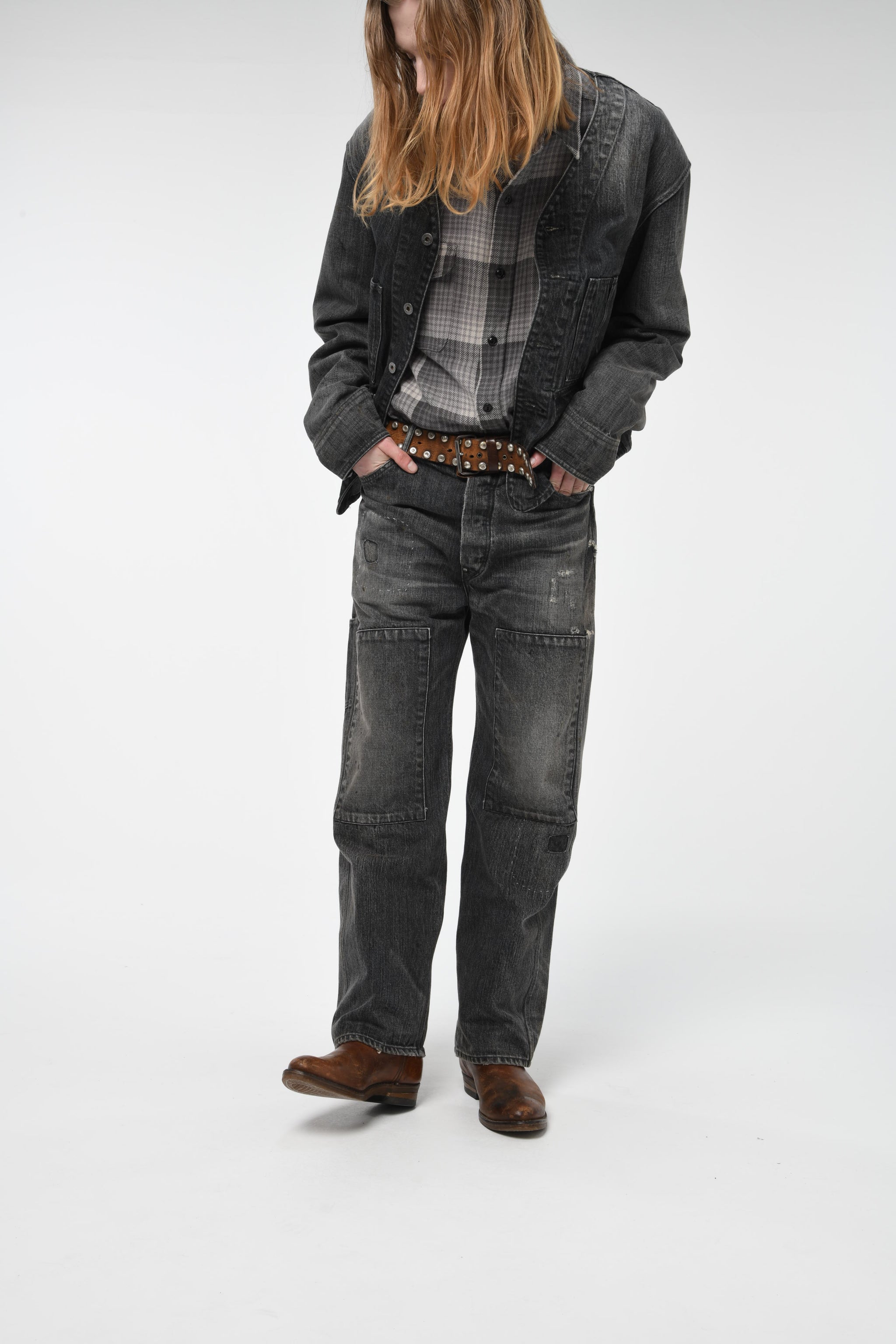 パンツ BOWWOW 30S BLACK DENIM PANTS REPAIRED 30S BLACK DENIM PANTS REPAIRED – C30 - BOW WOW, RECOGNIZE