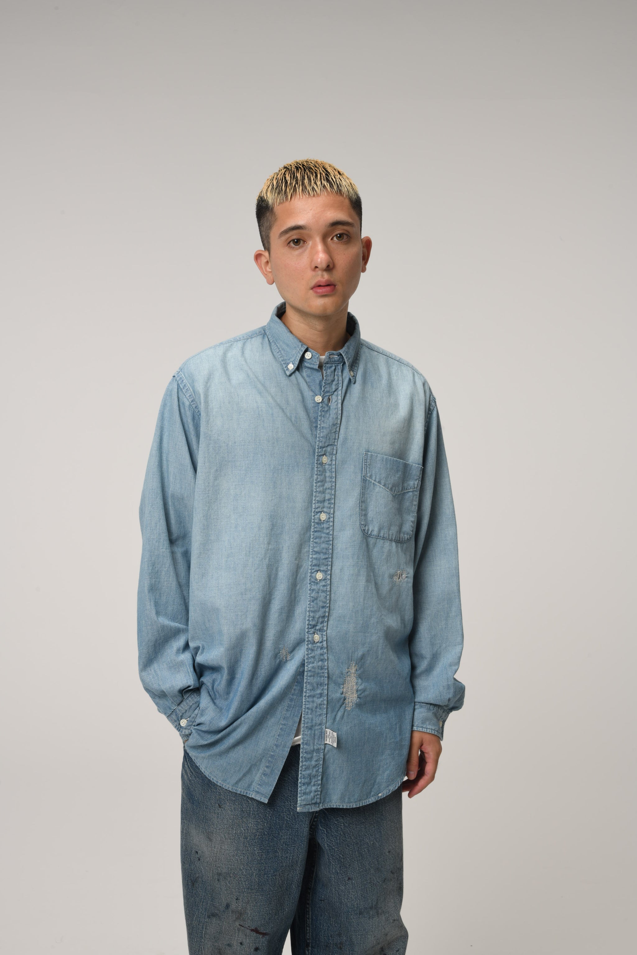 トップス bowwow CHAMBRAY SHIRTS SUNBURN AGEING XL CHAMBRAY SHIRTS SUNBURN AGEING – C30 - BOW WOW, RECOGNIZE