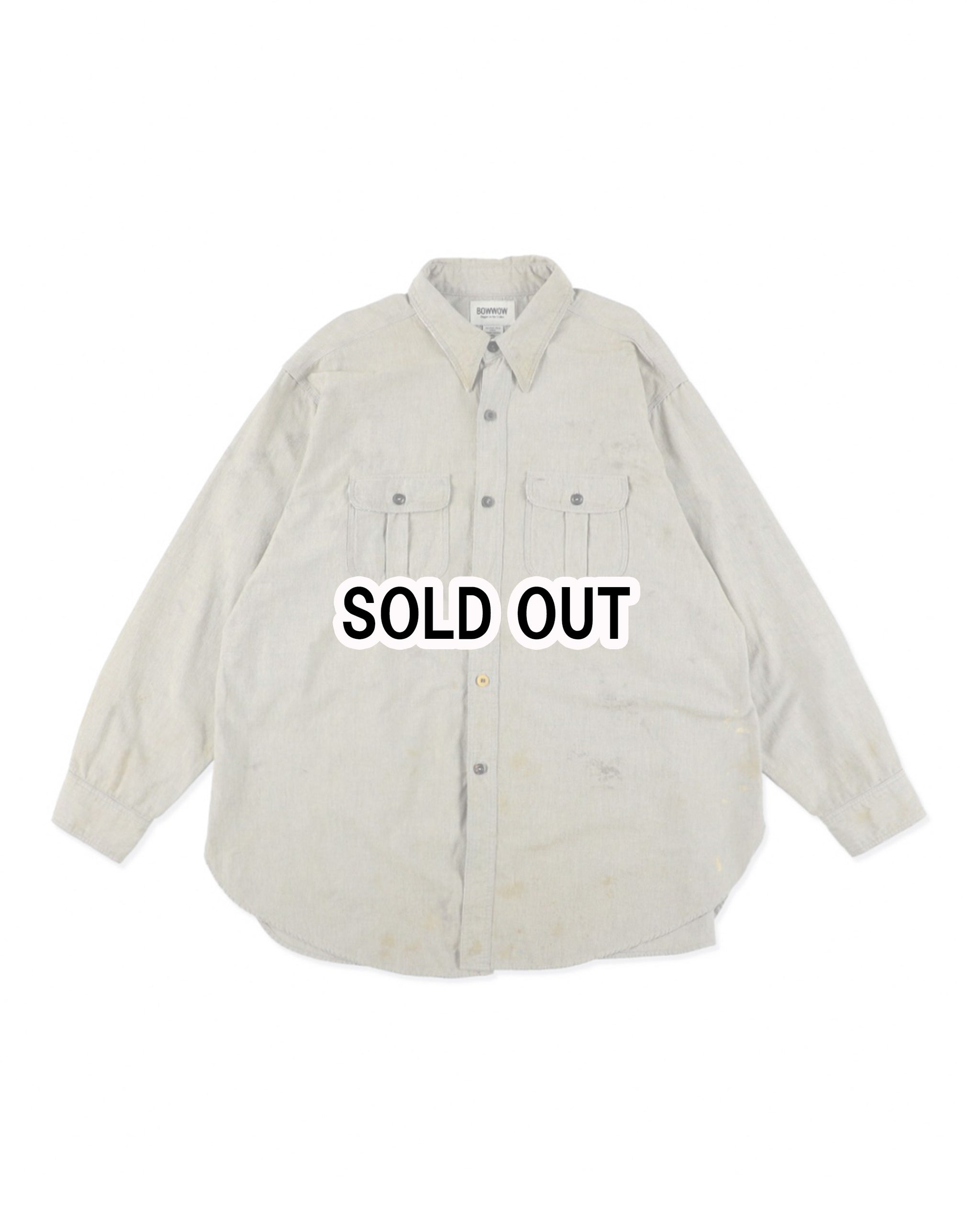 トップス BOWWOW JOINT BASEBALL SHIRT/WHITE JOINT BASEBALL SHIRT