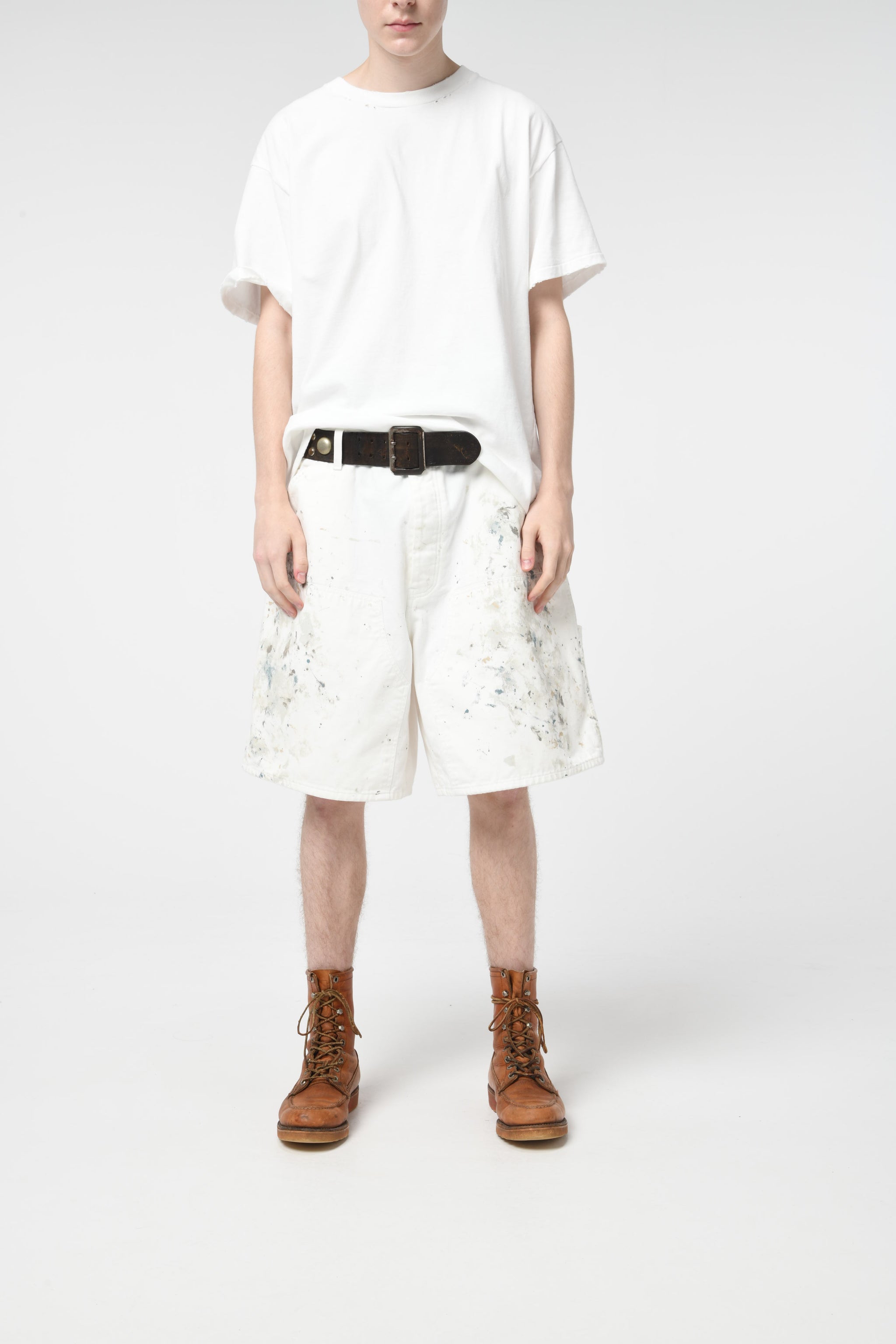 パンツ BOWWOW PAINTER'S SPLATTER SHORTS L white PAINTER'S SPLATTER SHORTS – C30 - BOW WOW, RECOGNIZE