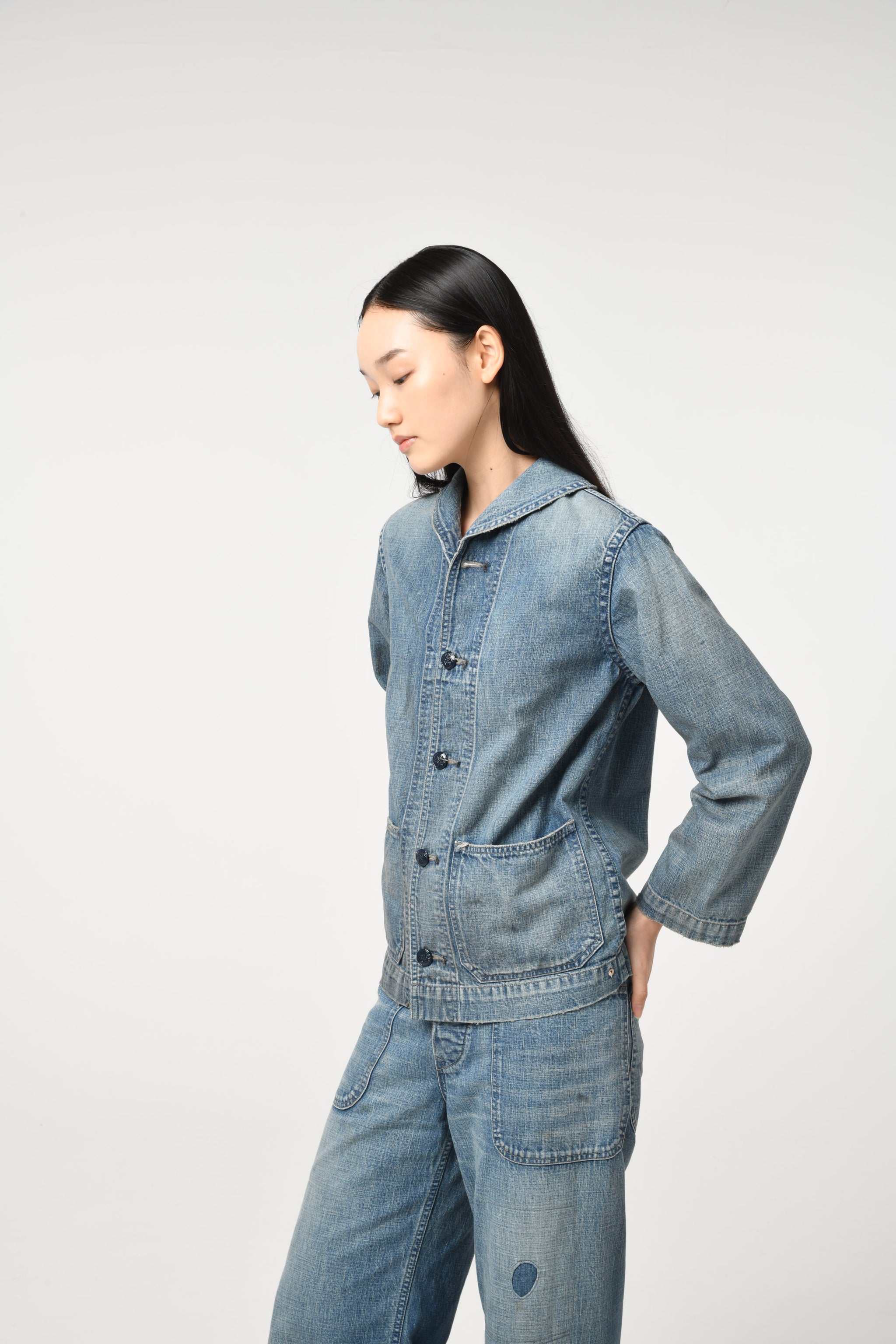 ジャケット・アウター BOWWOW USN M43 DUNGAREE JUMPER, SHAWL CO USN M43 DUNGAREE JUMPER, SHAWL COLLAR – C30 - BOW WOW