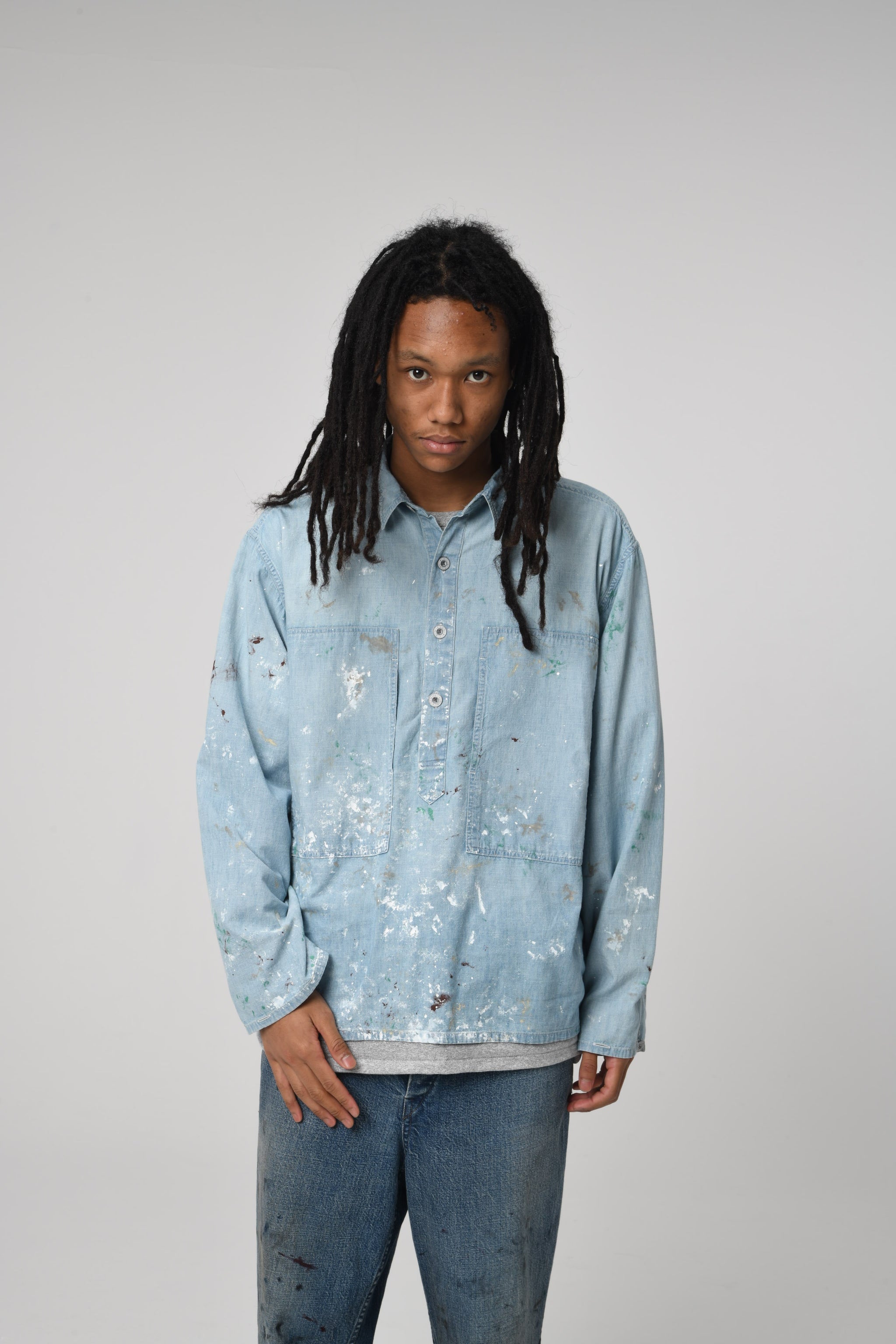 US ARMY P/O CHAMBRAY SHIRTS PAINTED – C30 - BOW WOW
