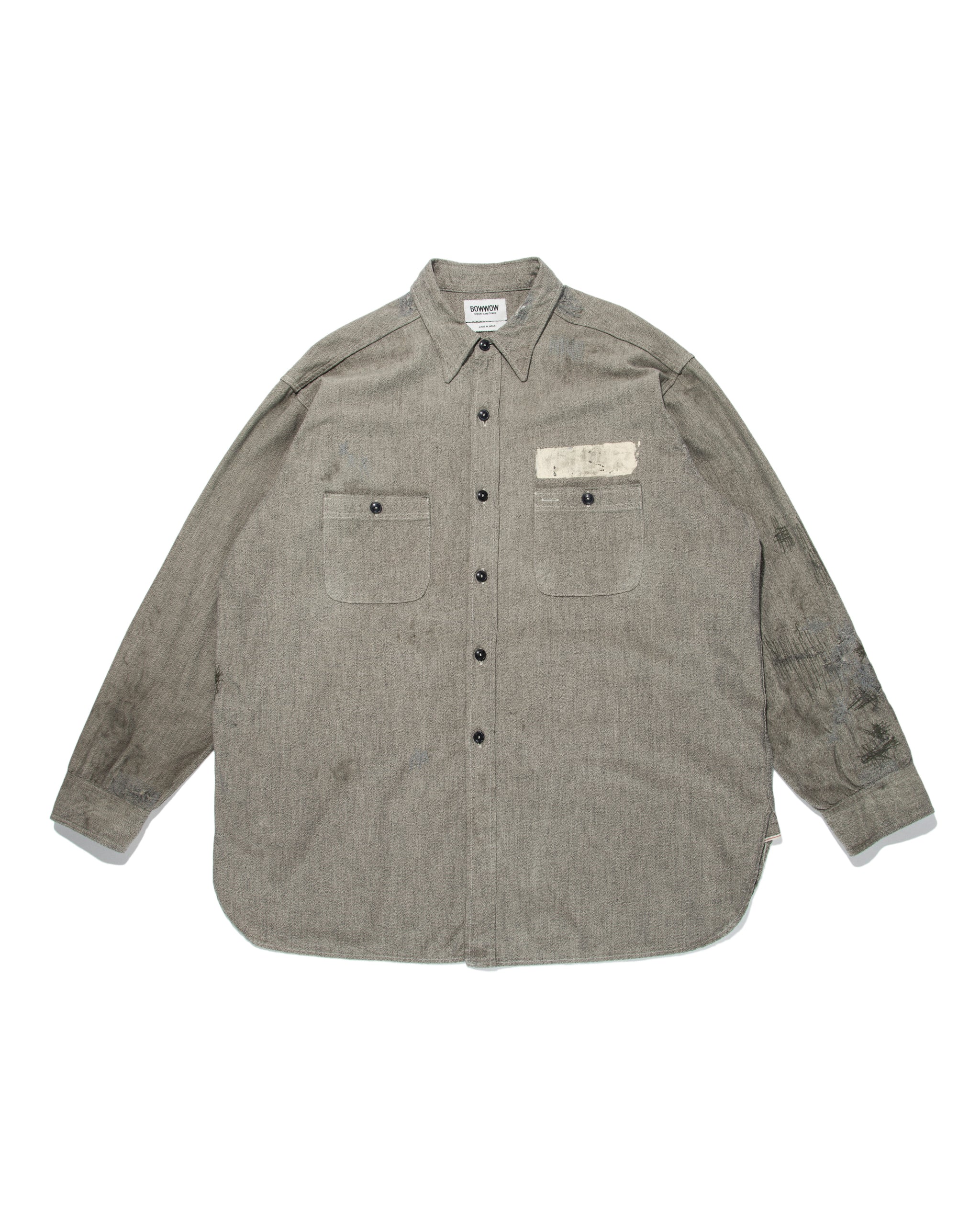 新品✨BOWWOW シャンブレーシャツ ヴィンテージ加工 XL 新品✨BOWWOW シャンブレーシャツ ヴィンテージ加工 XL