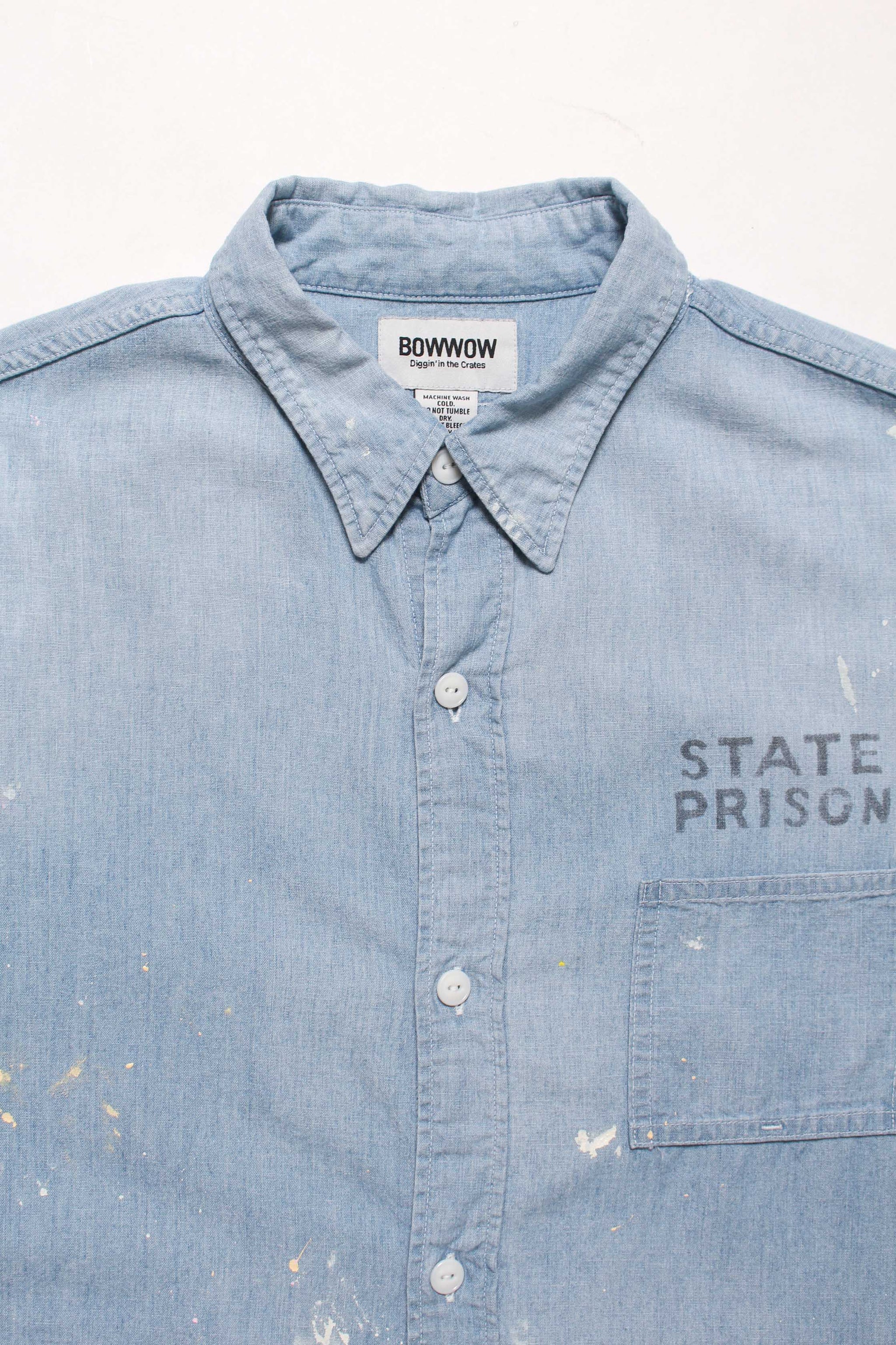 L【BOW WOW】STATE PRISON SHIRT ／新品タグ付／送料込 STATE PRISON CHAMBRAY SHIRT – C30 - BOW WOW, RECOGNIZE FLAGSHIP SHOP