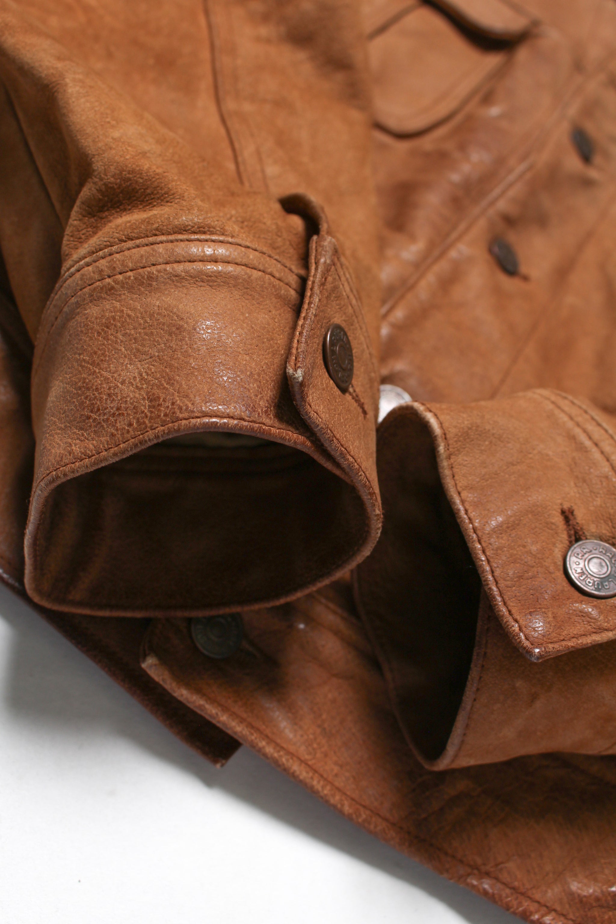 USED in STOCK】RRL – LEATHER RANCH JEAN JACKET 90s – C30 - BOW WOW