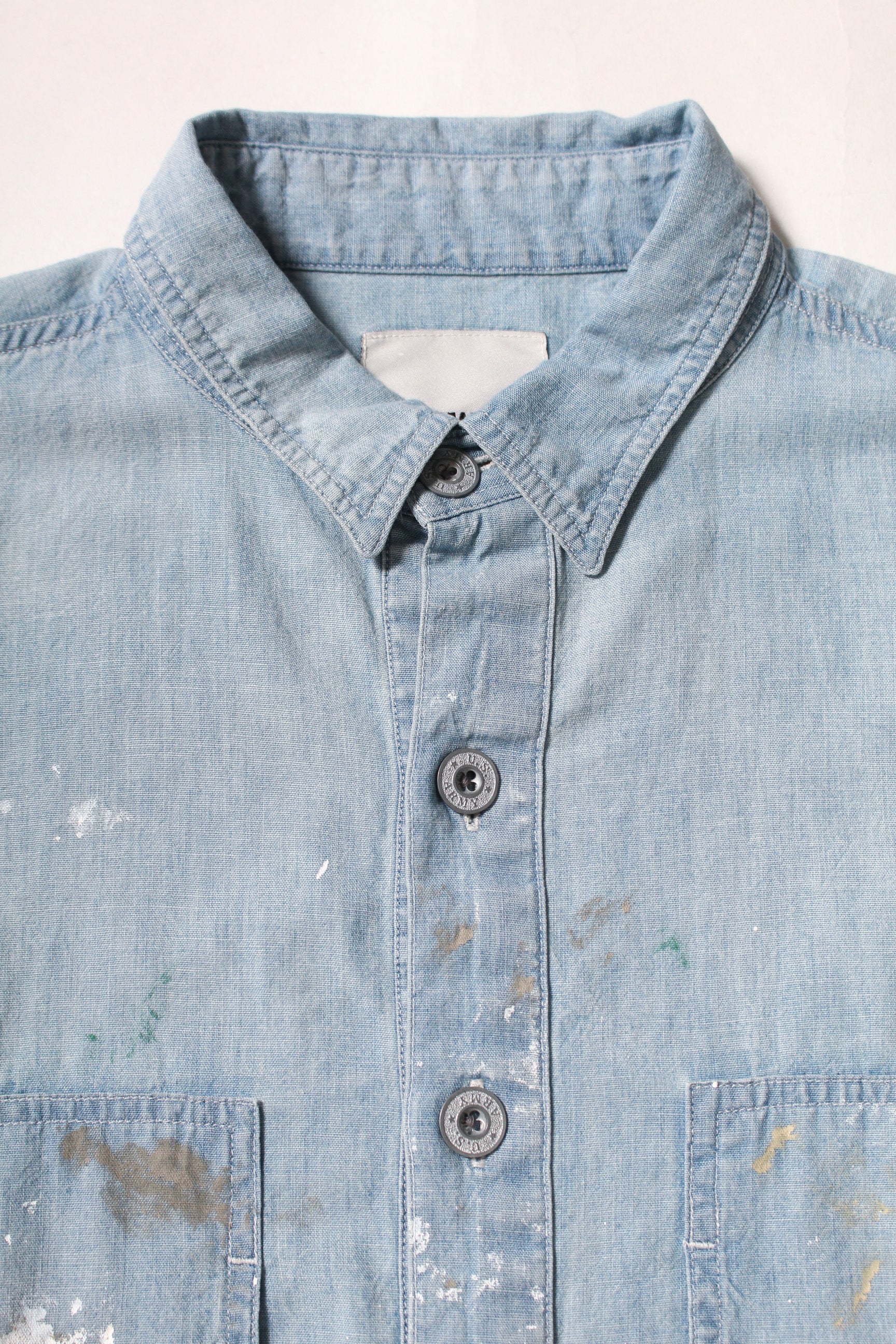 23aw US ARMY P/O CHAMBRAY SHIRTS PAINTED | camillevieraservices.com