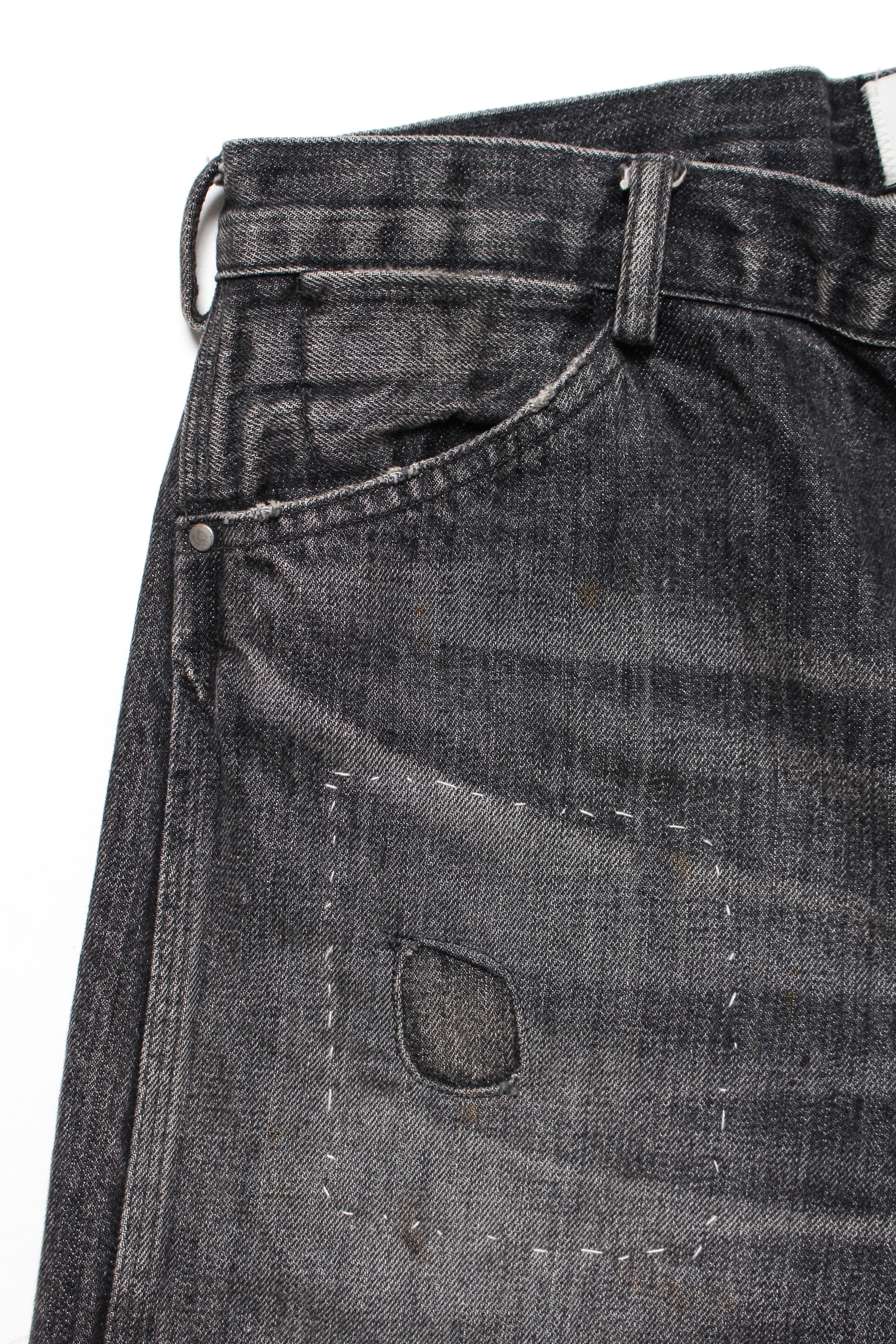 パンツ BOWWOW 30S BLACK DENIM PANTS REPAIRED 30S BLACK DENIM PANTS REPAIRED – C30 - BOW WOW, RECOGNIZE