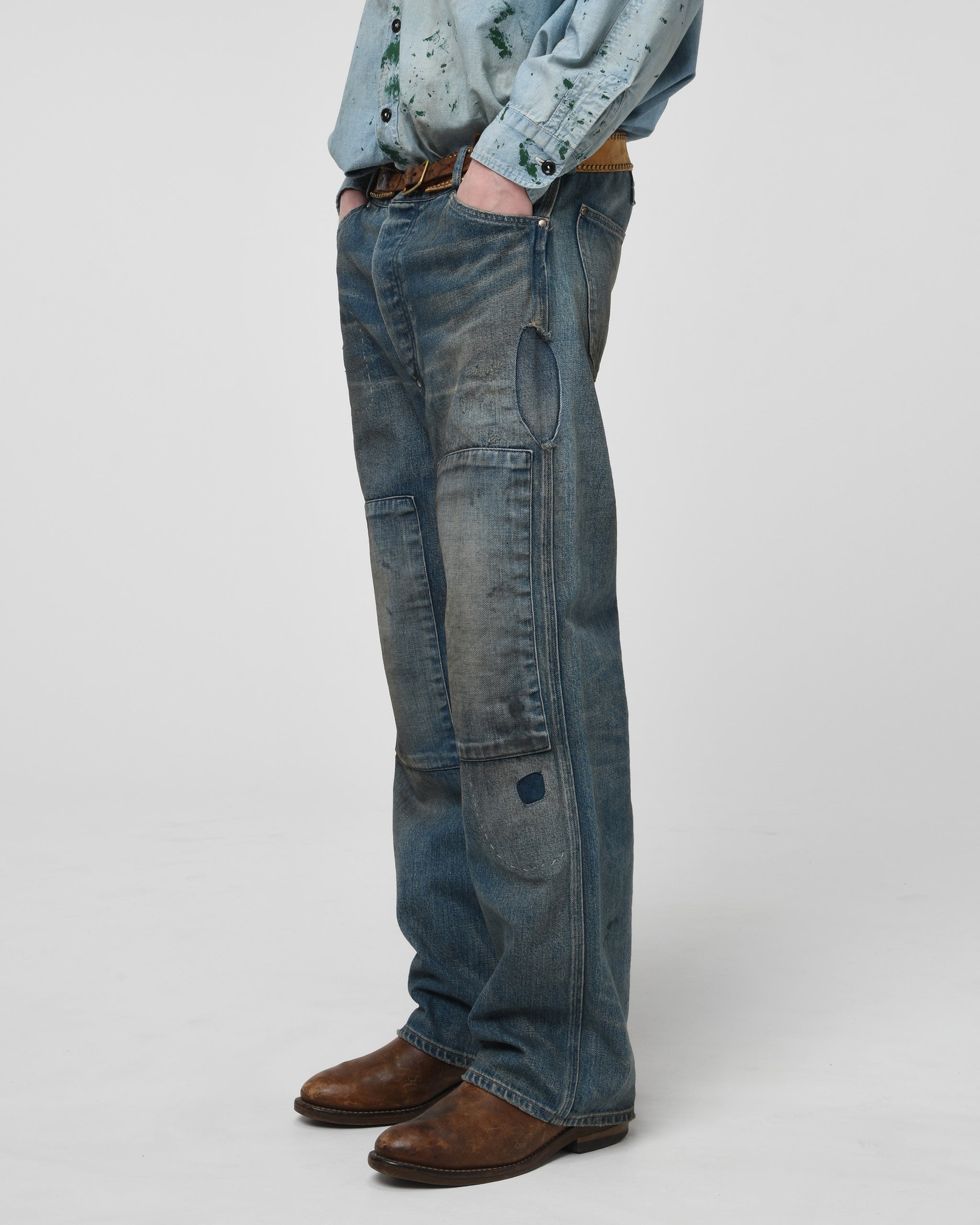 パンツ COALMINE GALANTEED 1930's WESTOVERALLS MINER'S REPAIRED DENIM WORK PANTS – C30 - BOW WOW, RECOGNIZE