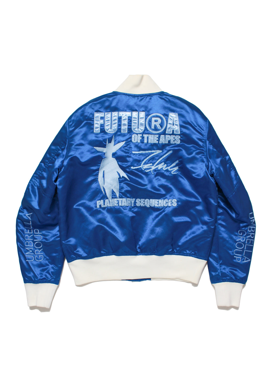 USED in STOCK】A BATHING APE×FUTURA – SATIN VARSITY JK – C30 - BOW
