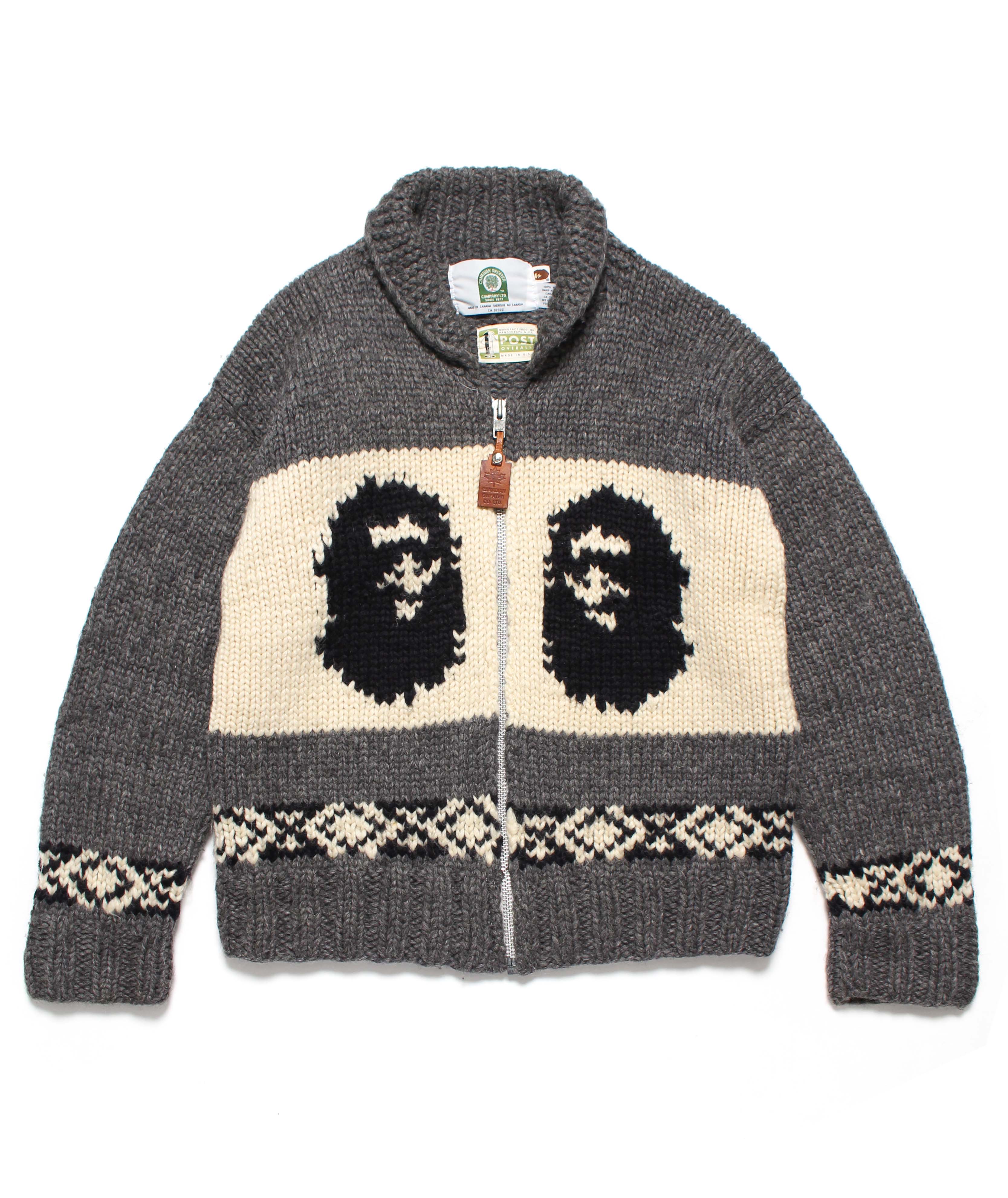 A BATHING APE】 × POST OVERALLS - CANADIAN SWEATER APE COWCHIN