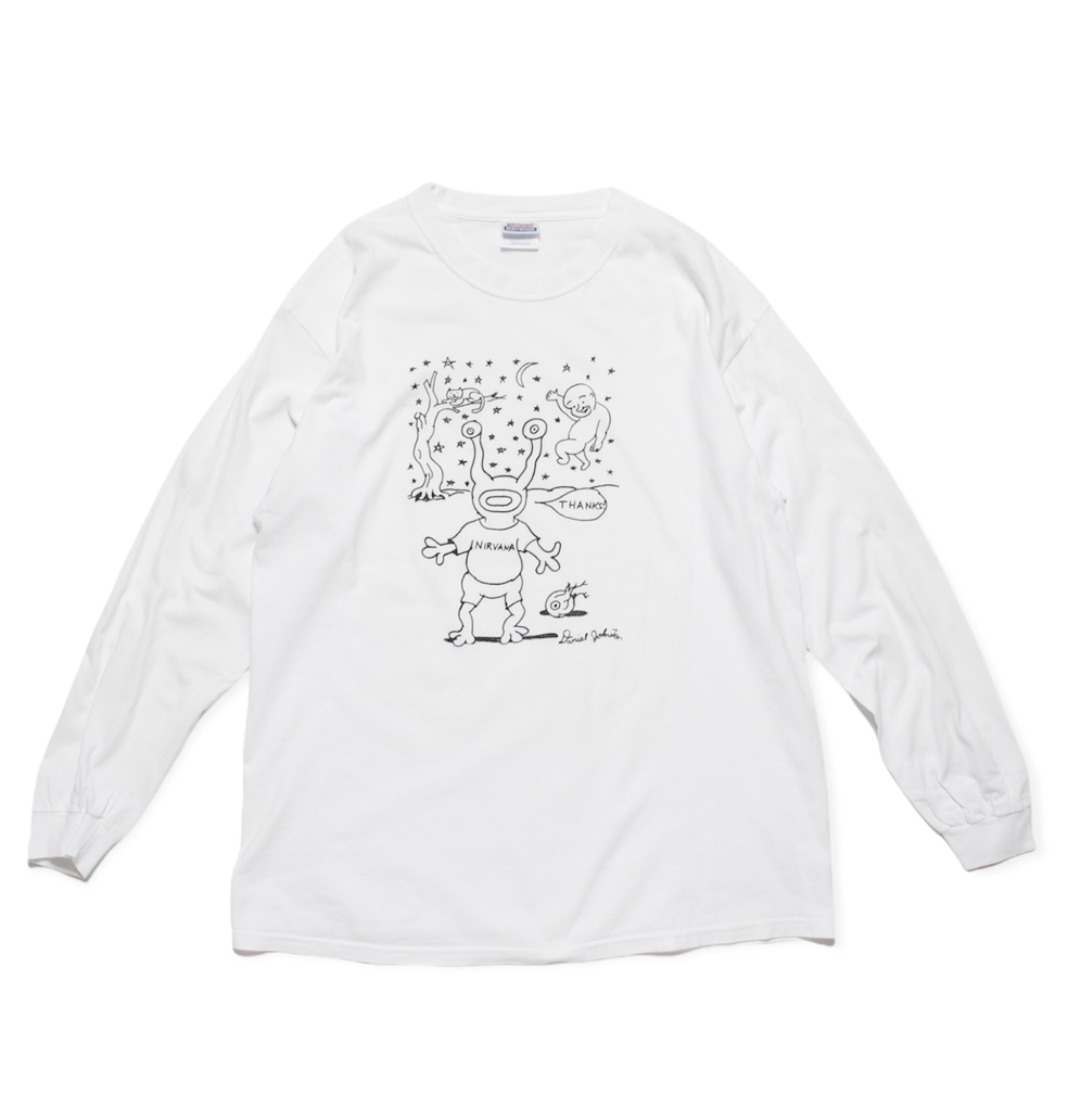DANIEL JOHNSTON】NIRVANA LONG SLEEVE TEE – C30 - BOW WOW DANIEL JOHNSTON】NIRVANA LONG SLEEVE TEE – C30 - BOW WOW